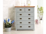 Birlea New Hampshire Grey 4 Plus 2 Drawer Chest Thumbnail