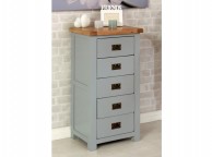 Birlea New Hampshire Grey 5 Drawer Chest Thumbnail