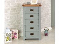 Birlea New Hampshire Grey 5 Drawer Chest Thumbnail