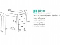 Birlea New Hampshire Grey Dressing Table Thumbnail