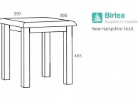 Birlea New Hampshire Grey Dressing Table Stool Thumbnail