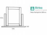 Birlea New Hampshire Grey Dressing Table Mirror Thumbnail