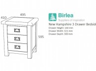 Birlea New Hampshire Grey Bedside Thumbnail