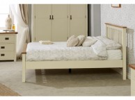 Birlea New Hampshire 5ft Kingsize Cream And Oak Wooden Bed Frame With High Footend Thumbnail