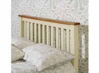 Birlea New Hampshire 4ft6 Double Cream And Oak Wooden Bed Frame With High Footend Thumbnail