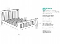 Birlea New Hampshire 5ft Kingsize Cream And Oak Wooden Bed Frame With High Footend Thumbnail