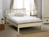 Birlea New Hampshire 4ft6 Double Cream And Oak Wooden Bed Frame With Low Footend Thumbnail