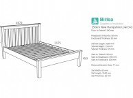 Birlea New Hampshire 5ft Kingsize Cream And Oak Wooden Bed Frame With Low Footend Thumbnail