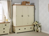 Birlea New Hampshire Cream And Oak 3 Door 2 Drawer Wardrobe Thumbnail