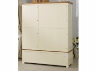 Birlea New Hampshire Cream And Oak 3 Door 2 Drawer Wardrobe Thumbnail