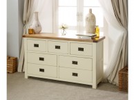 Birlea New Hampshire Cream And Oak 4 Plus 3 Drawer Chest Thumbnail