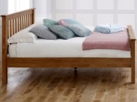 Birlea Malvern 4ft6 Double Oak Wooden Bed Frame With High Footend Thumbnail