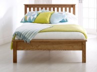 Birlea Malvern 4ft6 Double Oak Wooden Bed Frame With Low Footend Thumbnail