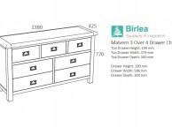 Birlea Malvern Oak 3 Over 4 Chest Of Drawers Thumbnail