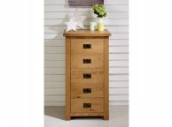 Birlea Malvern Oak 5 Drawer Chest Thumbnail