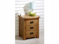 Birlea Malvern Oak 3 Drawer Bedside Thumbnail