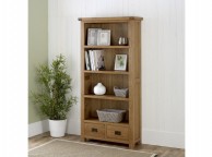 Birlea Malvern Oak 2 Drawer Tall Bookcase Thumbnail