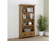 Birlea Malvern Oak 2 Drawer Tall Bookcase Thumbnail