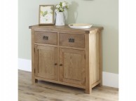 Birlea Malvern Oak 2 Drawer 2 Door Sideboard Thumbnail