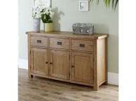 Birlea Malvern Oak 3 Drawer 3 Door Sideboard Thumbnail