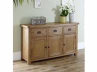 Birlea Malvern Oak 3 Drawer 3 Door Sideboard Thumbnail