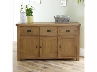 Birlea Malvern Oak 3 Drawer 3 Door Sideboard Thumbnail