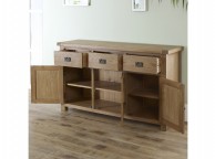 Birlea Malvern Oak 3 Drawer 3 Door Sideboard Thumbnail