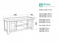 Birlea Malvern Oak Large TV Unit Thumbnail