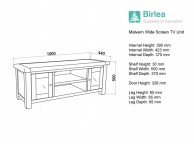 Birlea Malvern Oak Wide Screen TV Unit Thumbnail