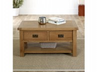 Birlea Malvern Oak 2 Drawer Coffee Table Thumbnail