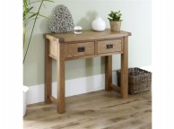 Birlea Malvern Oak 2 Drawer Console Table Thumbnail