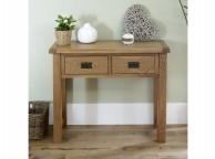 Birlea Malvern Oak 2 Drawer Console Table Thumbnail