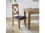 Birlea Malvern Oak Pair Of Cross Back Dining Chairs Thumbnail