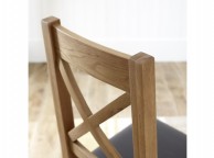 Birlea Malvern Oak Pair Of Cross Back Dining Chairs Thumbnail