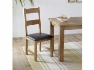 Birlea Malvern Oak Pair Of Ladder Back Dining Chairs Thumbnail