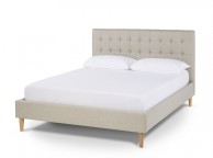 Serene Matilda 4ft6 Double Linen Fabric Bed Frame Thumbnail