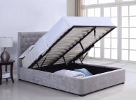 Flair Furnishings Rebecca 6ft Super Kingsize Silver Fabric Ottoman Bed Frame Thumbnail