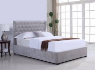 Flair Furnishings Rebecca 5ft Kingsize Silver Fabric Ottoman Bed Frame Thumbnail