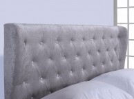 Flair Furnishings Rebecca 6ft Super Kingsize Silver Fabric Ottoman Bed Frame Thumbnail