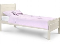 Julian Bowen Amelia Stone White 3ft Single Wooden Bed Thumbnail