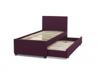 Serene Lily 3ft Single Plum Fabric Guest Bed Thumbnail