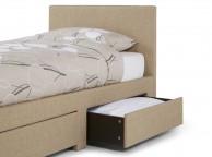 Serene Scarlett 3ft Single Wholemeal Fabric Bed With Drawers Thumbnail