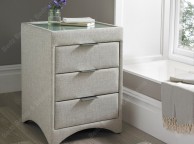 Kaydian Valencia Pendle Oatmeal Fabric Bedside Thumbnail