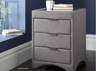 Kaydian Valencia Artemis Grey Fabric Bedside Thumbnail