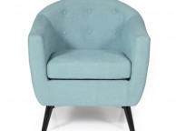 Serene Evie Duck Egg Fabric Tub Chair Thumbnail
