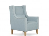 Serene Leven Duck Egg Fabric Chair And Footstool Thumbnail
