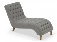 Serene Inverness Grey Fabric Chaise Lounge Thumbnail