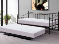 Sleep Design Versailles 3ft Single Black Metal Day Beds And Trundle Thumbnail