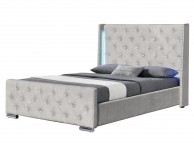 Sleep Design Dorchester 5ft Kingsize Grey Fabric LED Bed Frame Thumbnail