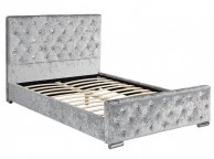 Sleep Design Beaumont 4ft6 Double Crushed Silver Velvet Bed Frame Thumbnail